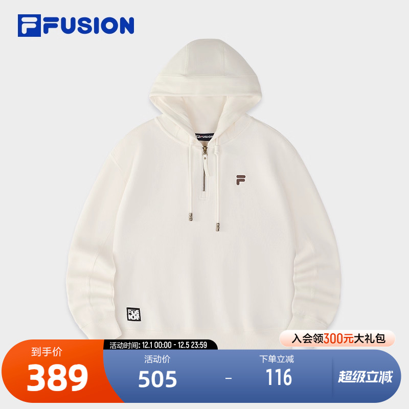 FILAFUSION斐乐针织连帽上衣