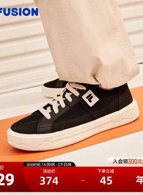FILA FUSION斐乐潮牌男鞋POP3滑板鞋帆布鞋2024夏季新款运动鞋男