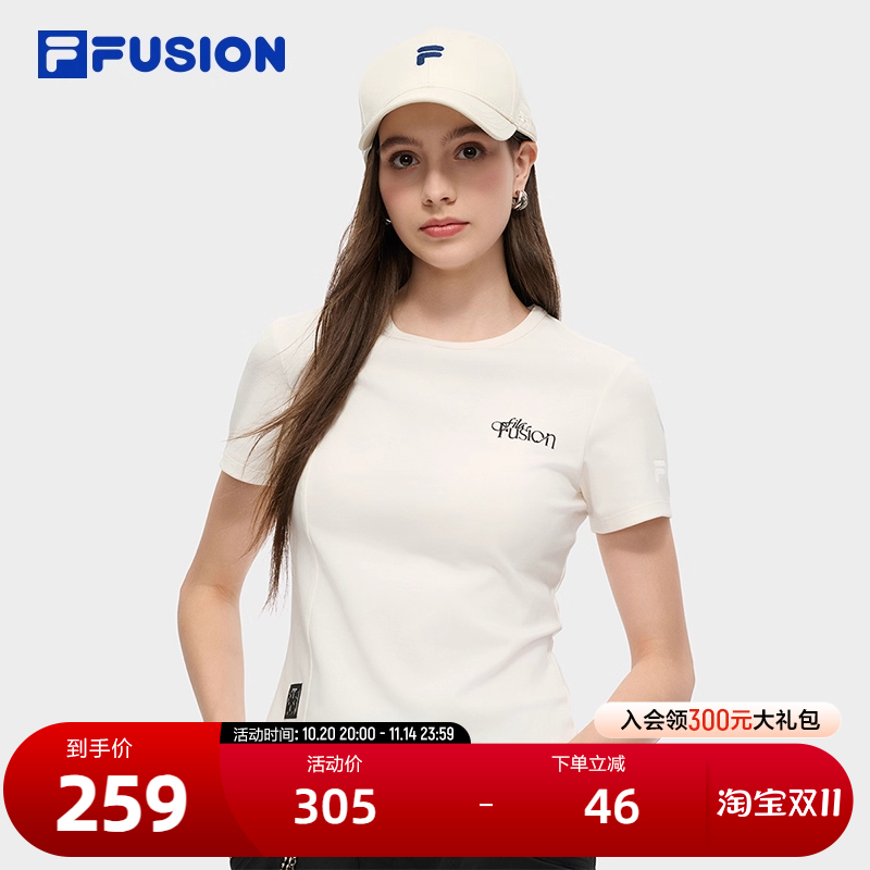 FILAFUSION斐乐女士针织短袖衫