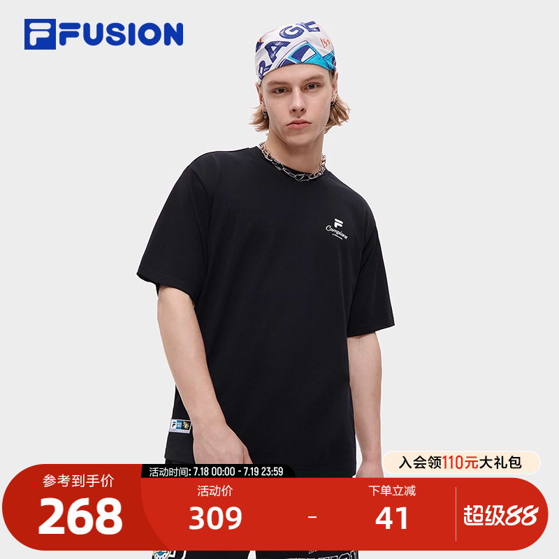 FILAFUSION斐乐男士针织短袖衫