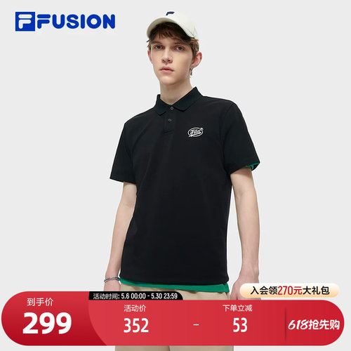 FILAFUSION斐乐男子短袖POLO