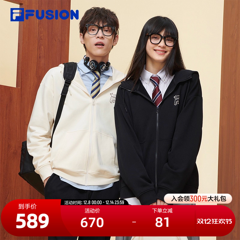 FILAFUSION斐乐针织连帽外套