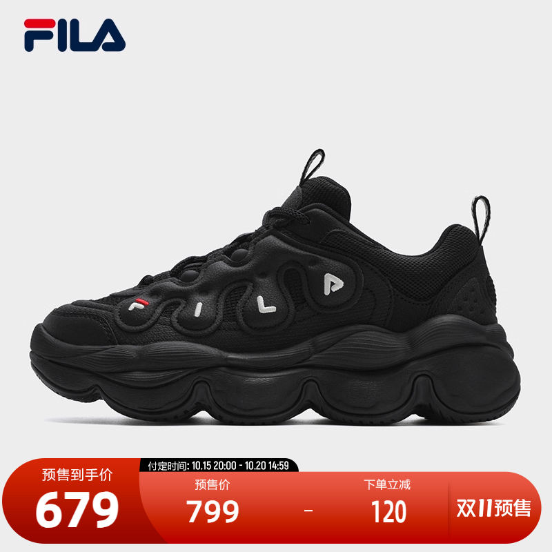 FILA 斐乐官方女鞋PEASE摩登运动鞋2025冬新款豌豆鞋面包鞋休闲鞋