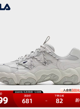 FILA 斐乐官方男鞋FLUID 6复古运动鞋2025冬季新款猫爪6代休闲鞋