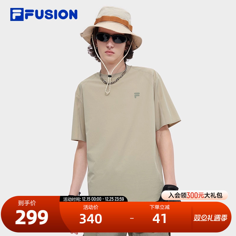 FILAFUSION斐乐男士梭织短袖衫