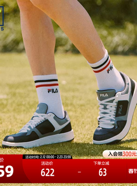 FILA 斐乐官方TARGA 1+网球生活鞋男2025秋新款圆盾鞋运动鞋板鞋