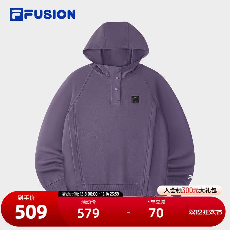 FILAFUSION斐乐女针织连帽上衣