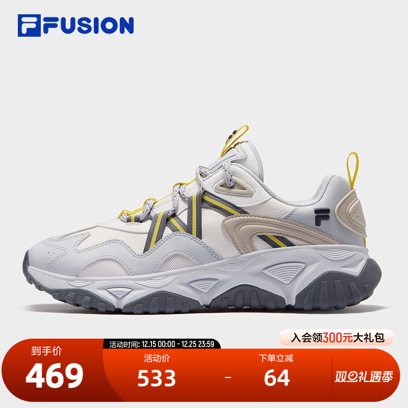 FILA FUSION斐乐潮牌FREEROAM LEA机能潮鞋男2025秋款漫游鞋皮版