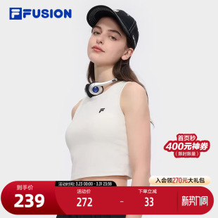 休闲紧身无袖 新款 上衣 FUSION斐乐潮牌女子针织背心2025夏季 FILA
