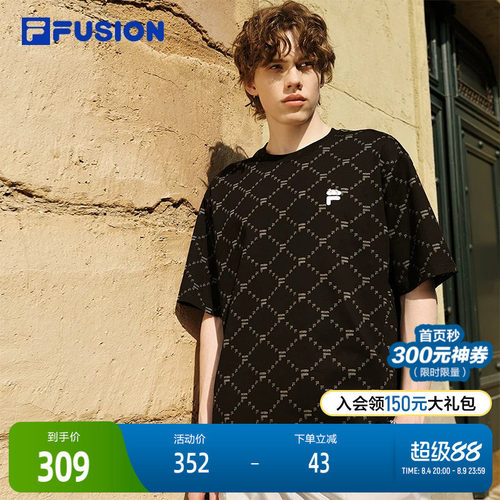 FILAFUSION斐乐情侣短袖T