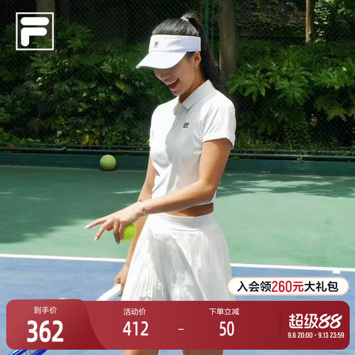 FILA斐乐女士针织短袖POLO衫