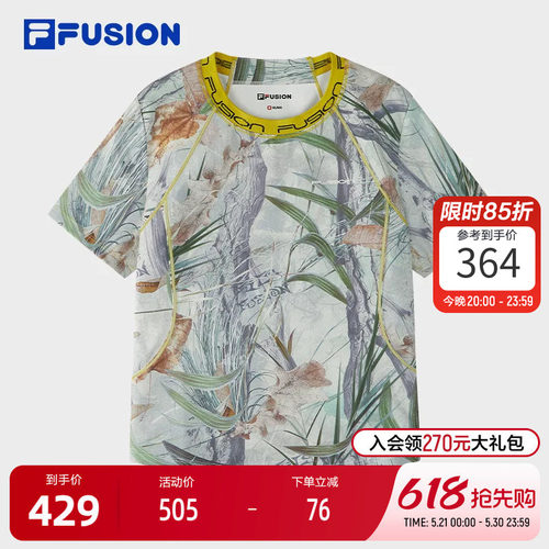 FILAFUSION斐乐潮牌针织短袖衫