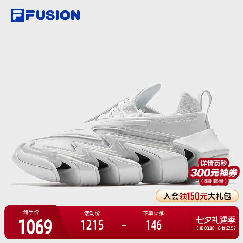 FILA FUSION斐乐潮牌SAWTOOTH未来潮鞋男2025秋新款锯齿鞋跑步鞋