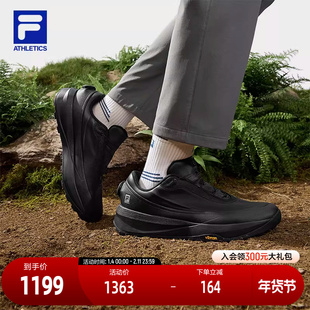 眼界2|FILA斐乐BOA革面运动鞋男鞋2026春季新款牛皮防水越野跑鞋