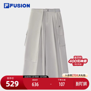 2025冬季 新款 时尚 FILA 裙裤 裤 休闲宽松工装 FUSION斐乐潮牌女装