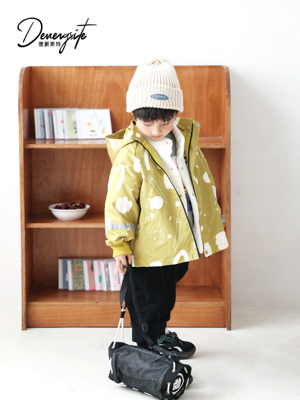 德蒙斯特21新款男小童三穿冲锋衣外套6125121110729