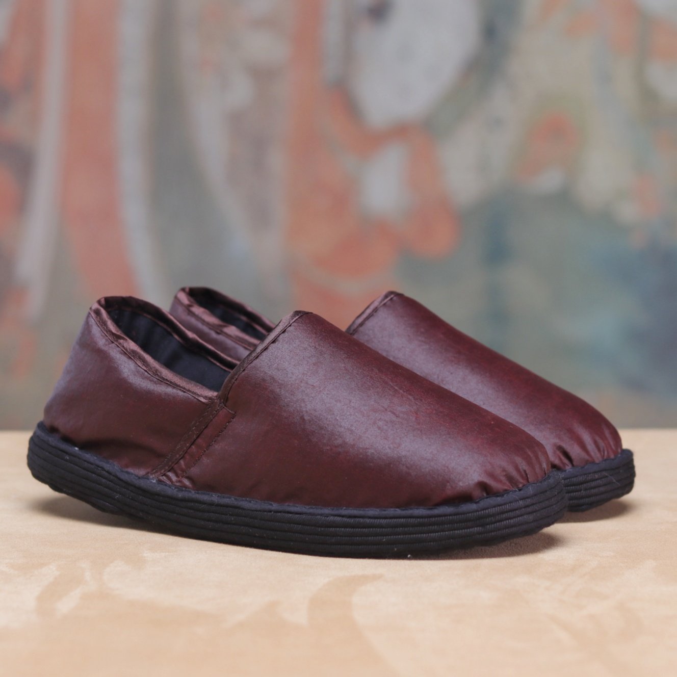 【真丝老料红云纱】纯手工千层底布鞋女冬保暖禅意复古简约棉花鞋,女鞋,汉服鞋,淘宝优惠券,粉丝福利购,淘宝优惠卷