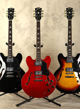 ES335电吉他F孔空心花老爵士电吉他 摇滚布鲁斯黄贯中电吉他