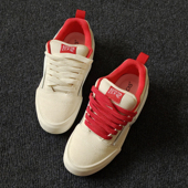 CLN白红色个性 潮鞋 情侣美式 闪电鞋 HNLY 休闲鞋 街头板鞋 胖胖面包鞋