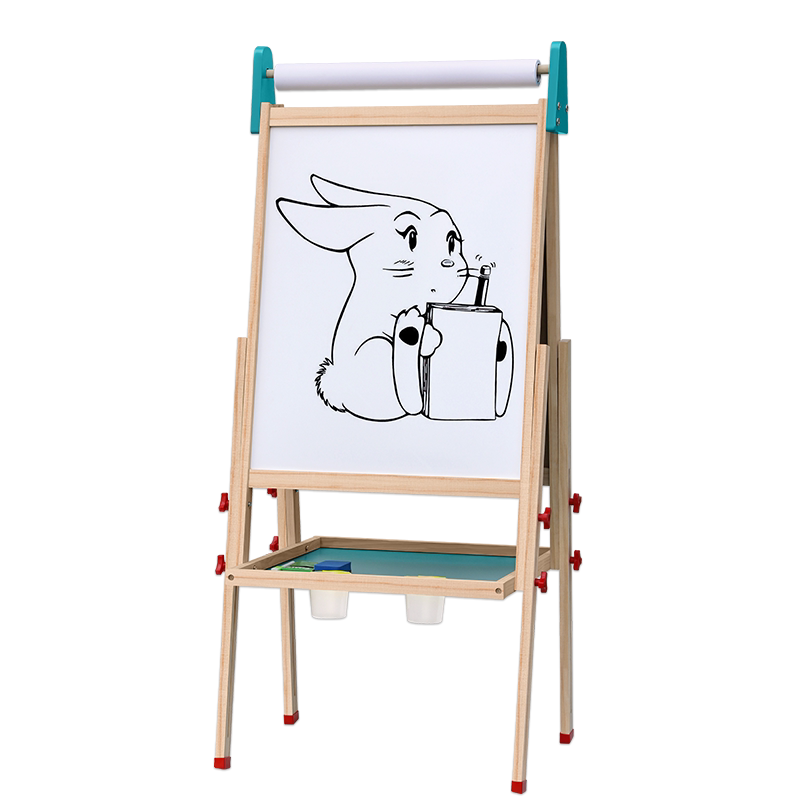 儿童小黑板家用教学支架式绘画画板宝宝幼儿磁性涂鸦板写字板可擦