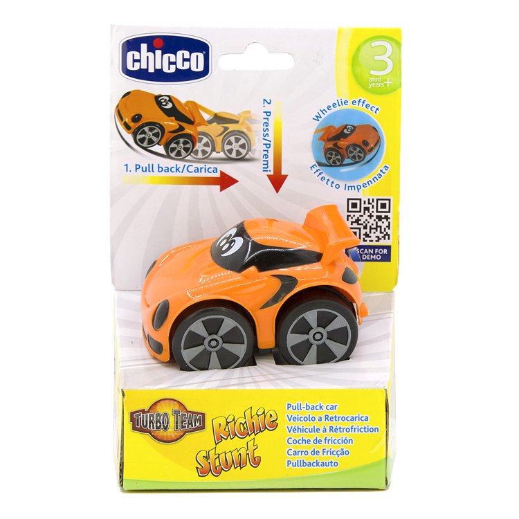 CHICCO智高TURBO TEAM STUNT 回力特技前轮离地行驶玩具车richie