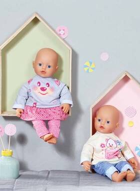 ZAPF夏芙baby born邦邦仿真娃娃配件32cm连体衣服裤子奶嘴背带裤