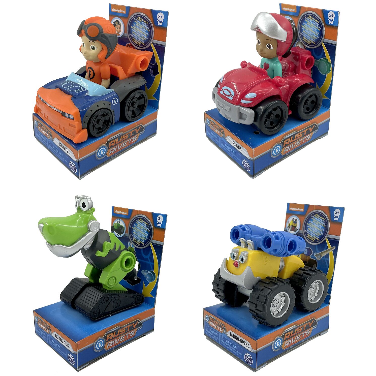 少年创客Rusty Rivets小天才罗斯帝恐龙四款手推车滑行儿童玩具车