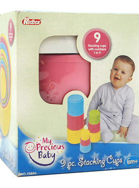 Redbox stacking cups叠叠杯彩虹塔婴幼儿早教益智套杯叠叠乐玩具