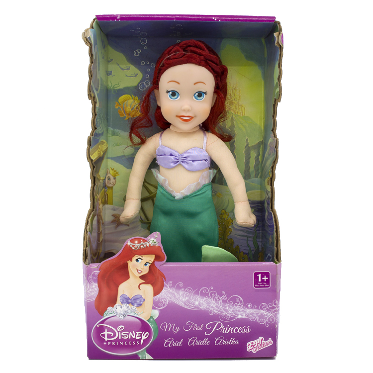 ZAPF夏芙迪士尼美人鱼公主安抚宝宝全棉布柔软陪睡手抱仿真娃娃