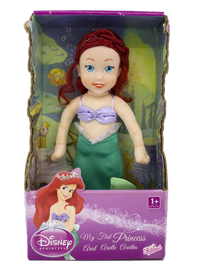 ZAPF夏芙迪士尼美人鱼公主安抚宝宝全棉布柔软陪睡手抱仿真娃娃