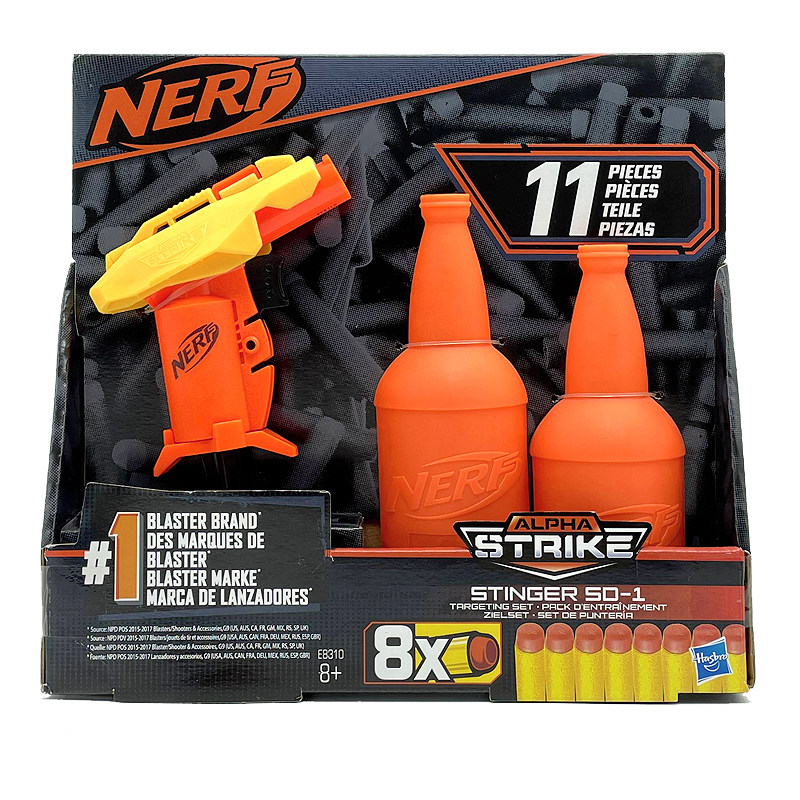 NERF热火Stinger SD-1精英对战软弹枪爆裂酒瓶标靶手枪发射器玩具