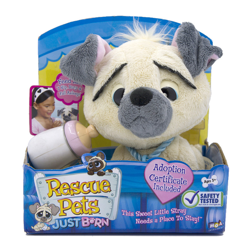 眨眼感应奶瓶喝水发声毛绒狗