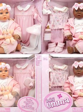 KINGSTATE KS BABY EMMA 艾玛嘟嘴仿真娃娃带衣服 鞋子大套装45cm