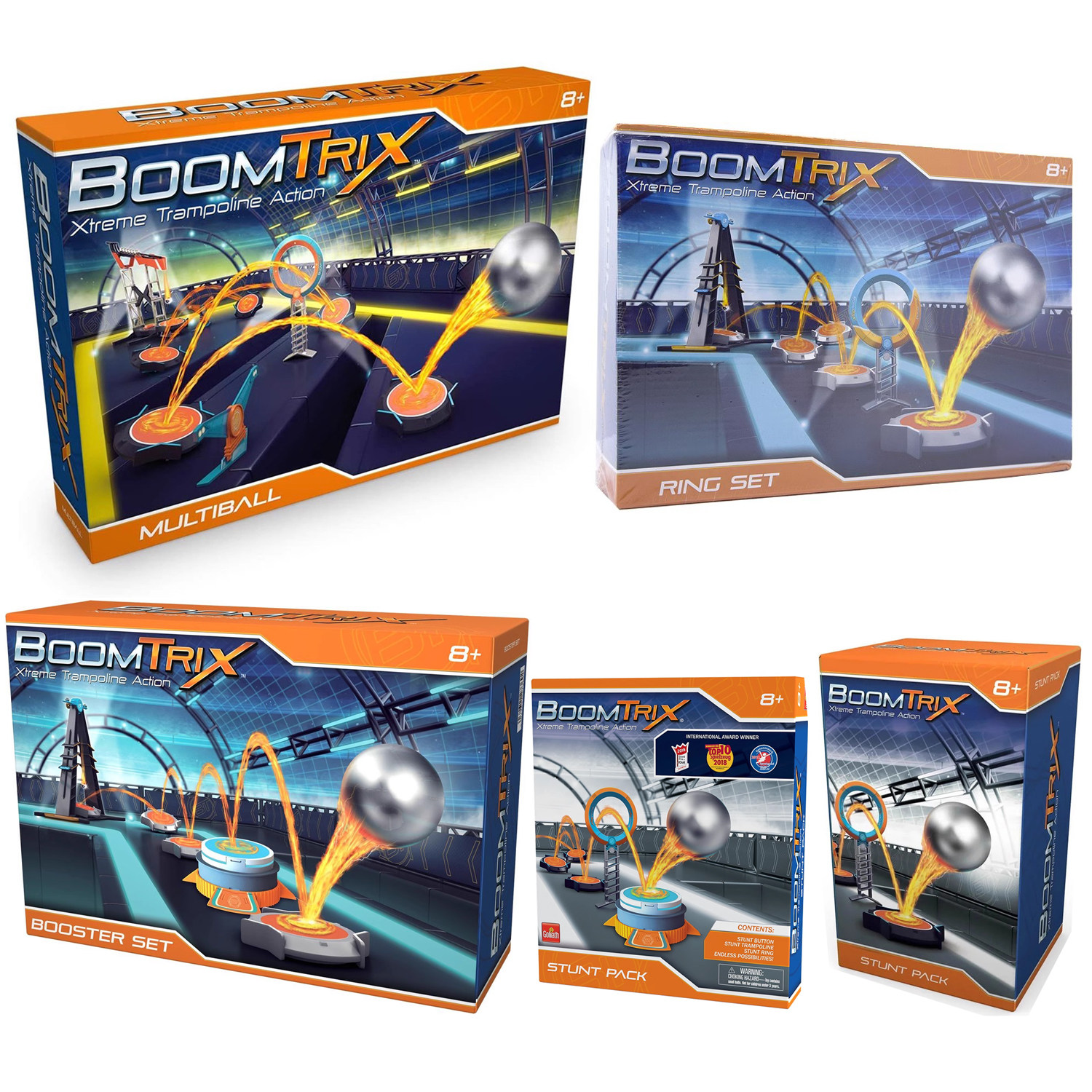 Boom trix 科学实验物理动能金属球弹弹珠教具蹦床发射台桌游玩具