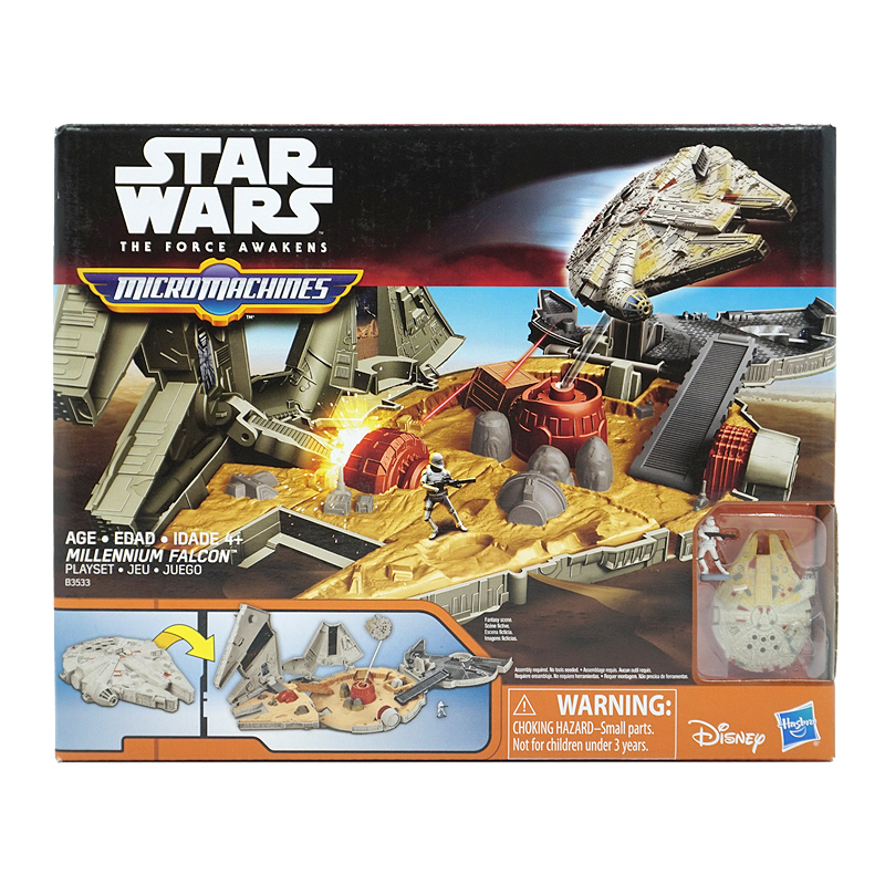 孩之宝star wars星球大战micro machines千年隼战舰飞船模型玩具
