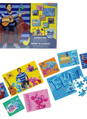 Nickelodeon Blues Clues蓝色狗狗一家8图组合大套装儿童益智拼图