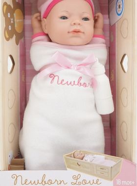 KINGSTATE KS NEWBORN LOVE 初生宝宝重生仿真娃娃配手抱毯子35CM
