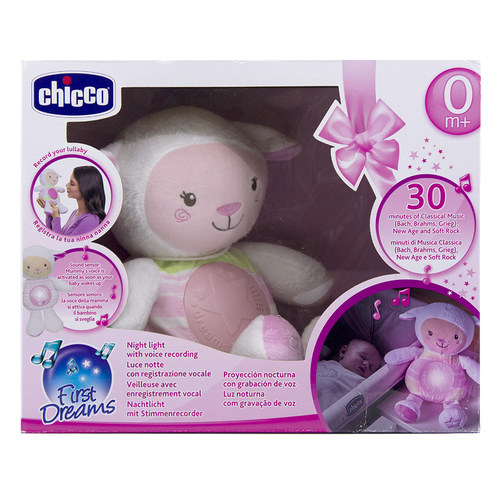 Chicco智高婴幼儿毛绒玩具声光小羊玩偶声控音乐变光安抚睡眠公仔