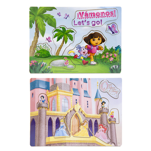 wooden puzzle卡通动漫户外场景迪士尼公主城堡木质拼图手抓板