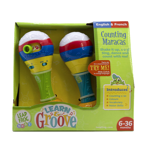 Leap Frog Counting Maracas跳蛙语声光沙锤早教英法双数字玩具