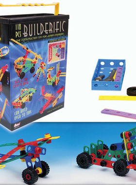 REDBOX Builderific形状齿轮创意拼插立体积木118块益智儿童玩具