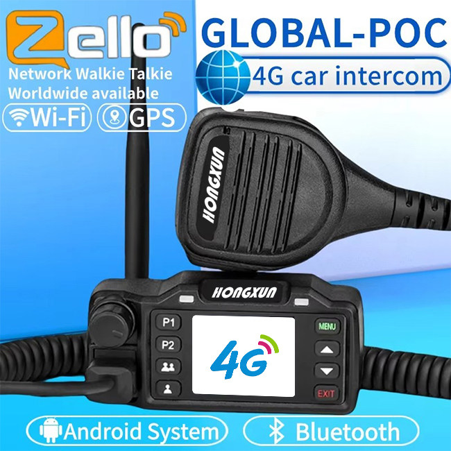 全球海外公网4G车载对讲机迷你电台插卡zello车台户外车队自驾游
