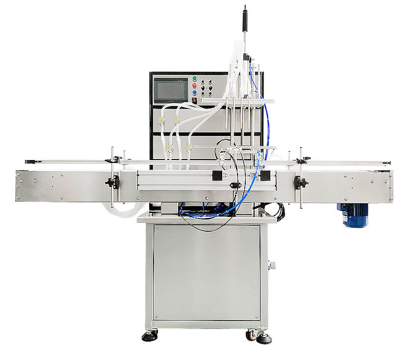 四头灌装香水化妆品爽肤水纯净水精油自动灌装机磁力泵水剂灌装机