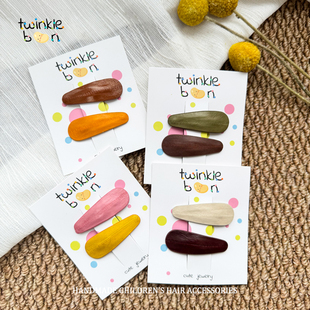 鳗鱼皮高级感韩国彩色儿童发夹女宝宝碎发夹子小女孩发卡头饰女童