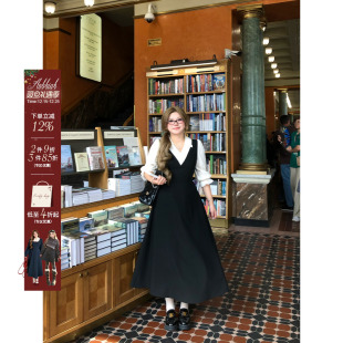 假两件连衣裙 微胖大码 安妮不火 焦糖甜可滋巴洛克提花裙女秋新款