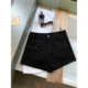 短裤 安妮不火 新款 微胖大码 黑铆星痕超绝比例显瘦铆钉短裤 女夏季