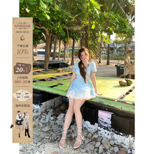 安妮不火 美泉宫木影 甜美抽绳褶皱蓬蓬裙微胖大码收腰公主小裙子