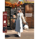 安妮不火甜美风呢料千金裙女2025秋冬新款 收腰呢子连衣裙 微胖大码