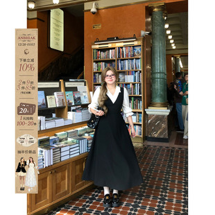 假两件连衣裙 微胖大码 安妮不火 焦糖甜可滋巴洛克提花裙女秋新款