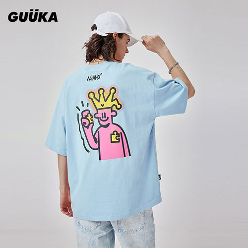 GUUKA联名Agaho刺绣短袖T恤